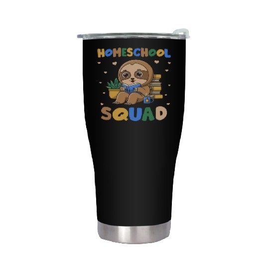 Homeschool Sloth Funny First Day Of School Stainless Steel Tumblers