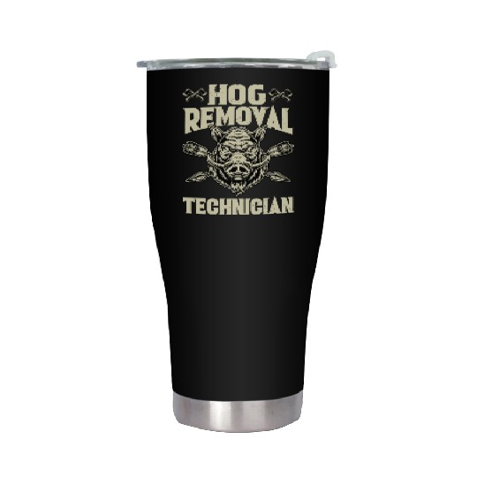 Hog Removal Technician Boar Hunting Stainless Steel Tumblers