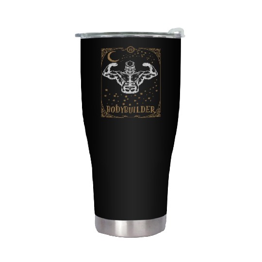 Gym Muscle Tarot Card Occult Club Gothic Stainless Steel Tumblers