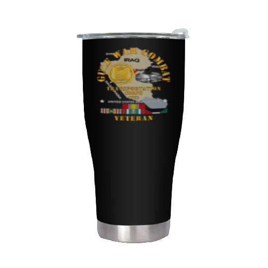 Army War Combat Vet Transportation Corps X 300 Stainless Steel Tumblers