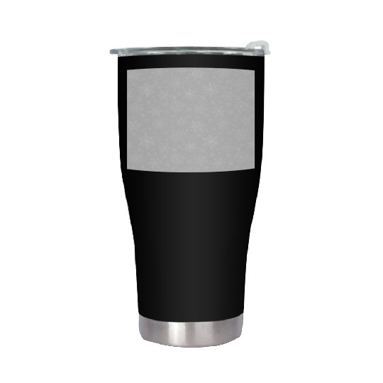 Grey Snowflakes Pattern Stainless Steel Tumblers