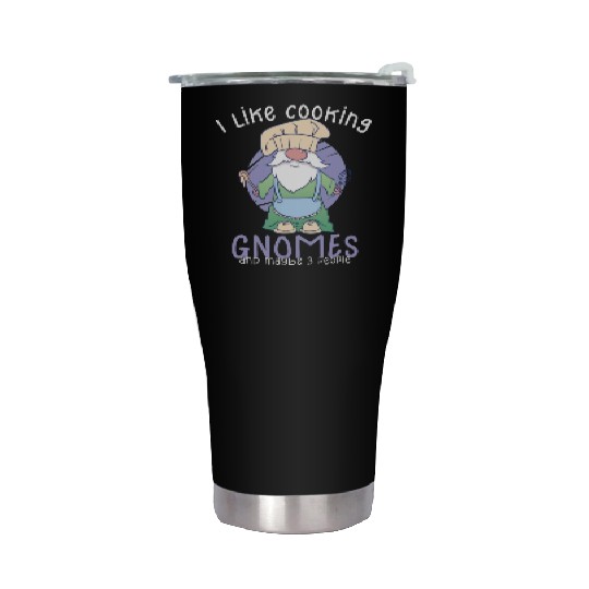 Cooking Cook Chef Gnomes Gnome Lover Funny Gnome Stainless Steel Tumblers