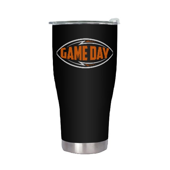 American football game day essentials vibe ball Stainless Steel Tumblers