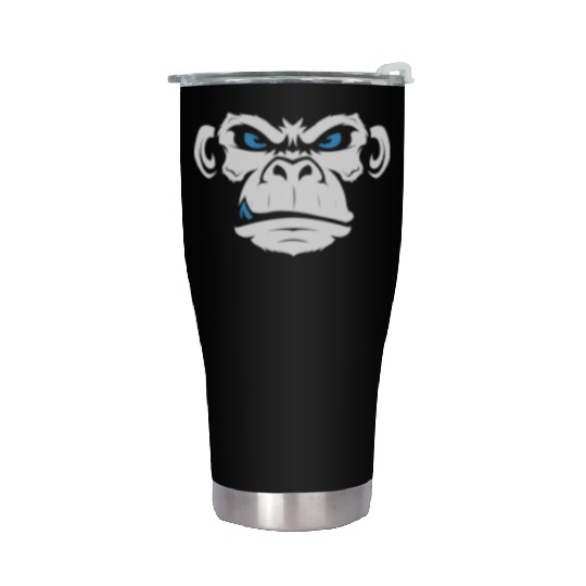 Monkey Head Angry Monkey Face Stainless Steel Tumblers