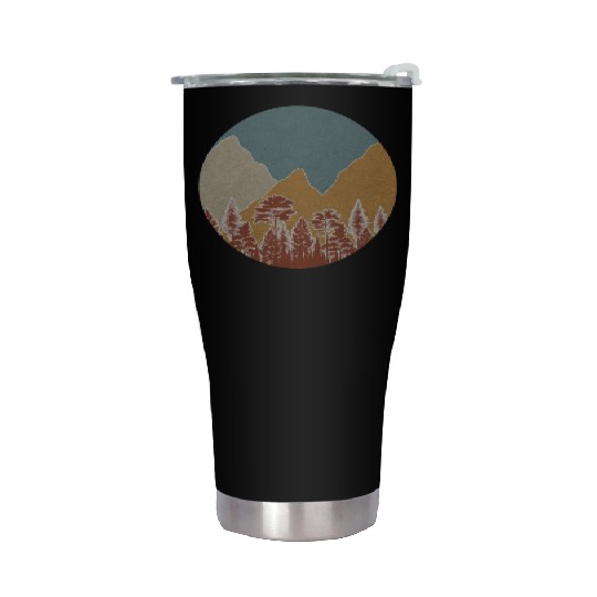 Retro Forest Outdoor Nature Stainless Steel Tumblers