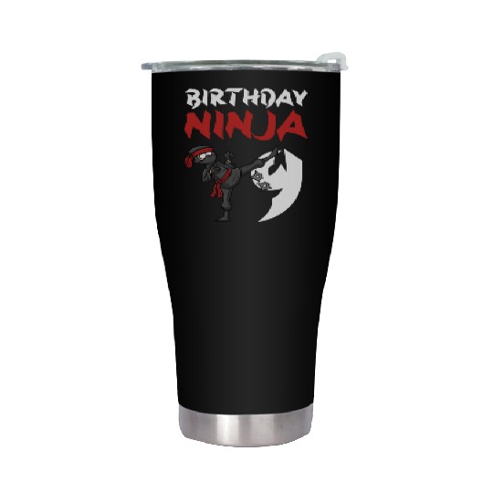 Birthday Party 9 Years Old Japanese Ninja Birthday Stainless Steel Tumblers