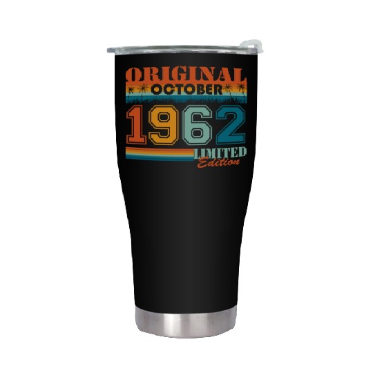 October 1962 Vintage Retro Birthday Gift Stainless Steel Tumblers