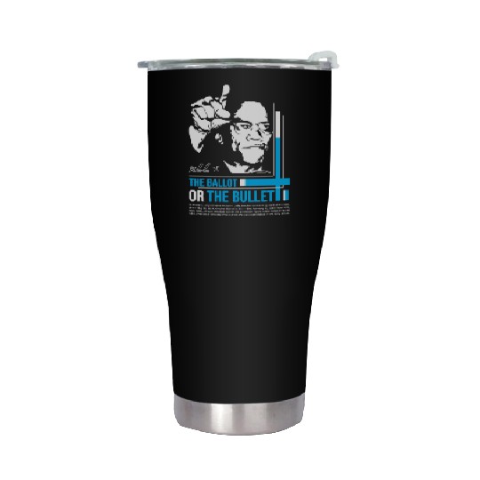 MALCOLM X inspiration quote Stainless Steel Tumblers