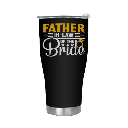 Father in Law Of The Bride Wedding Party Matching Stainless Steel Tumblers
