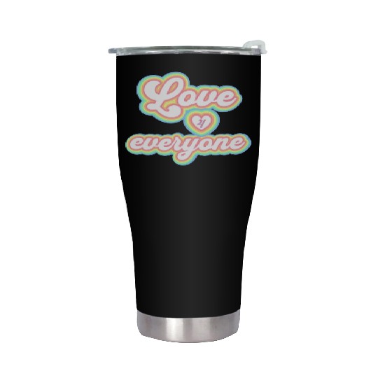 Rainbow unisex love for everyone Stainless Steel Tumblers