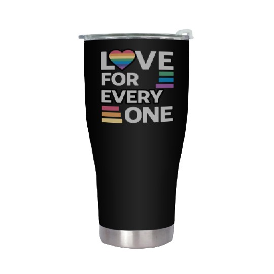 Rainbow unisex love for everyone Stainless Steel Tumblers