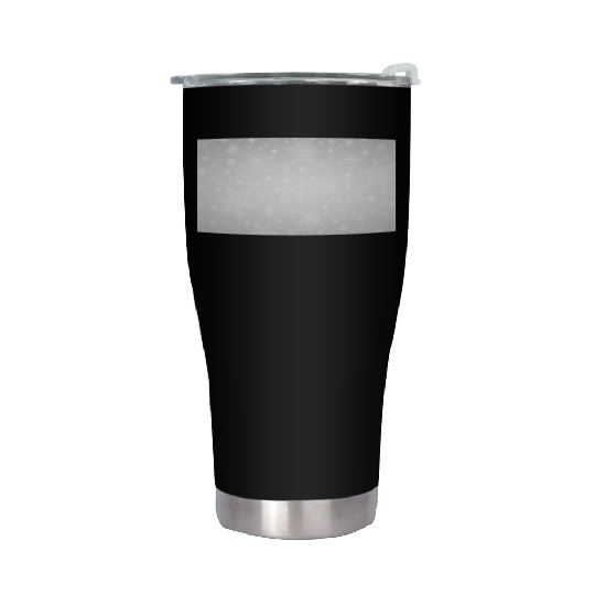 Beautiful Grey Snowflakes Pattern Stainless Steel Tumblers