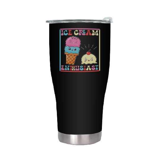 Kawaii Ice Cream Lover Stainless Steel Tumblers