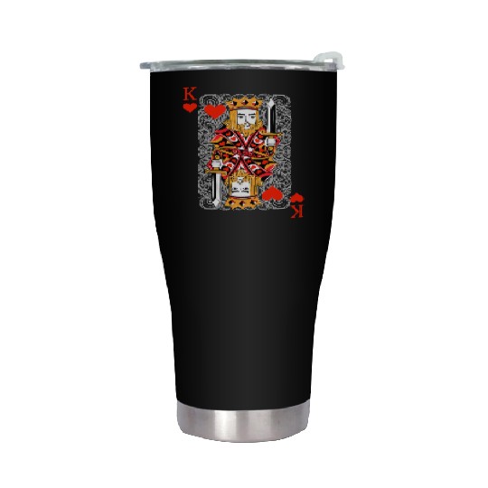 King of Hearts Blackjack Cards Poker 21 K Couple M Stainless Steel Tumblers