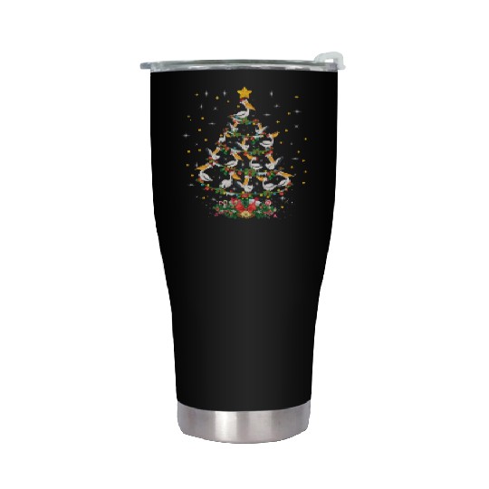 Pelican Lover Xmas Gift Matching Pelican Christmas Stainless Steel Tumblers