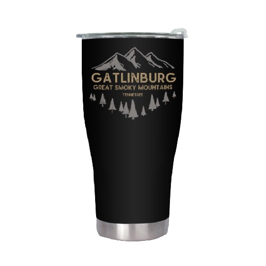 Gatlinburg Tennessee Great Smoky Mountains Vintage Stainless Steel Tumblers