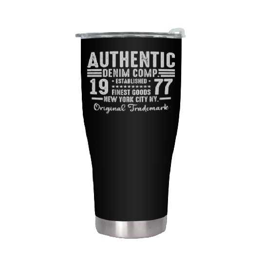 New York City Born In 1977 Vintage Birthday Stainless Steel Tumblers