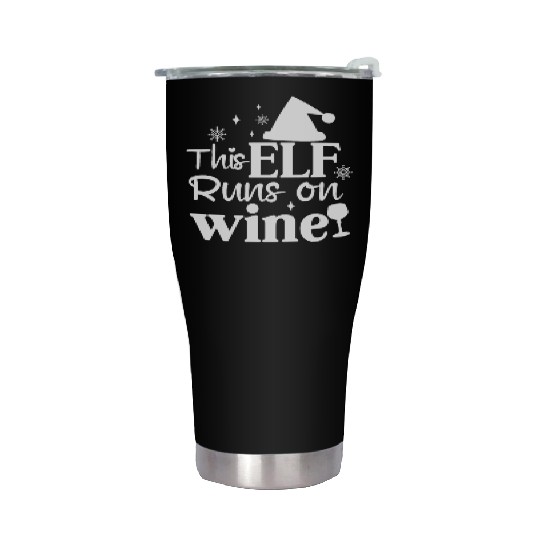 This Elf runs on wine Stainless Steel Tumblers