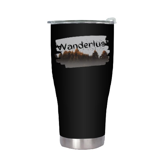 Wanderlust design Stainless Steel Tumblers