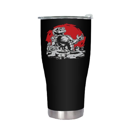 Halloween Monster Line Art Werewolf Horror Stainless Steel Tumblers
