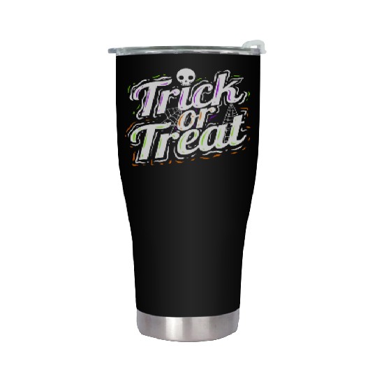 Trick Or Treat Spiderweb Halloween Stainless Steel Tumblers