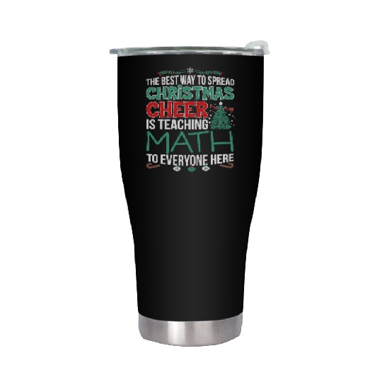 Math Teacher Christmas Cheer Stainless Steel Tumblers