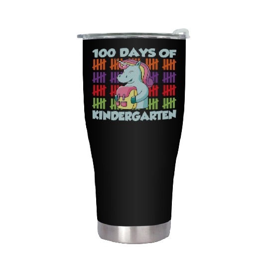 100 Days Of Kindergarten Team Cute Sweet Sayings Stainless Steel Tumblers