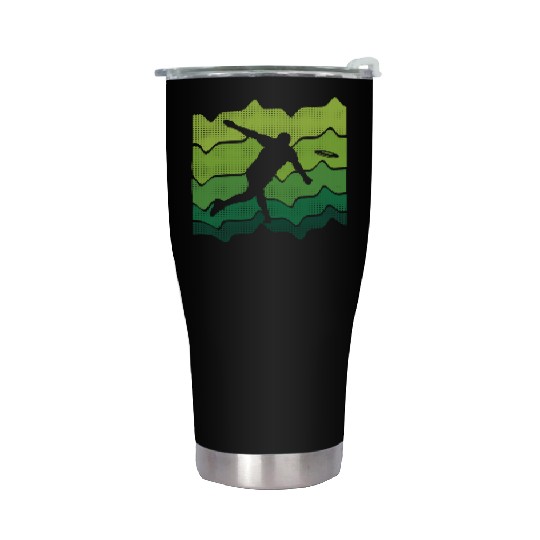 Disc Golfer Graphic Flying Disc Golf Stainless Steel Tumblers