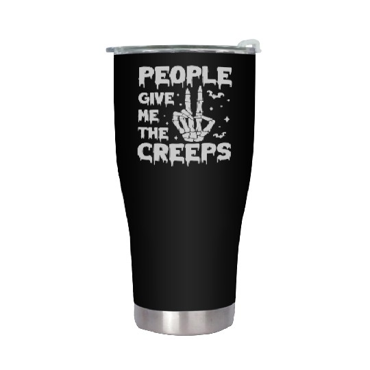 People Give Me The Creeps Halloween Horror Stainless Steel Tumblers
