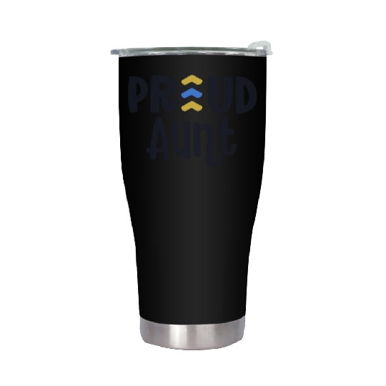 Proud Aunt Down Syndrome Grandma Family T21 Stainless Steel Tumblers