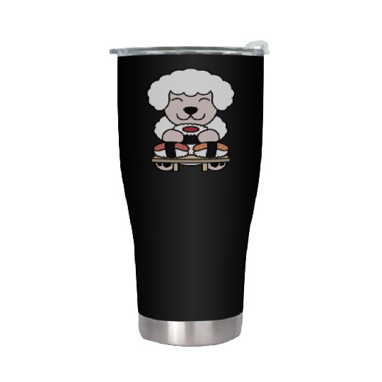 Sushi Lover Poodle Stainless Steel Tumblers