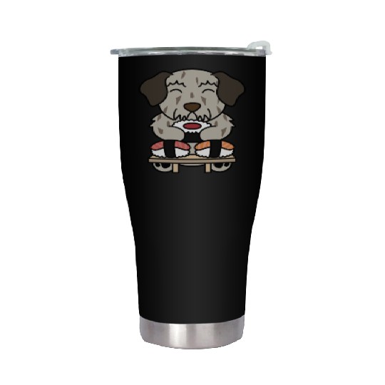Sushi Lover Irish Wolfhound Stainless Steel Tumblers