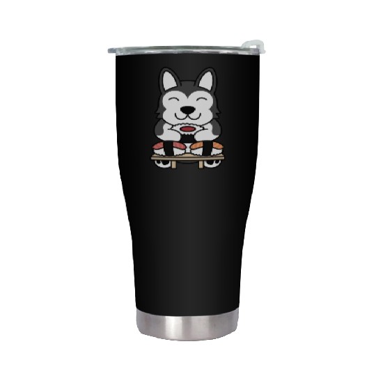 Sushi Lover Husky Stainless Steel Tumblers