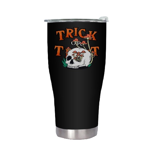 Trick or Treat People With Kindness Skeleton Hallo Stainless Steel Tumblers