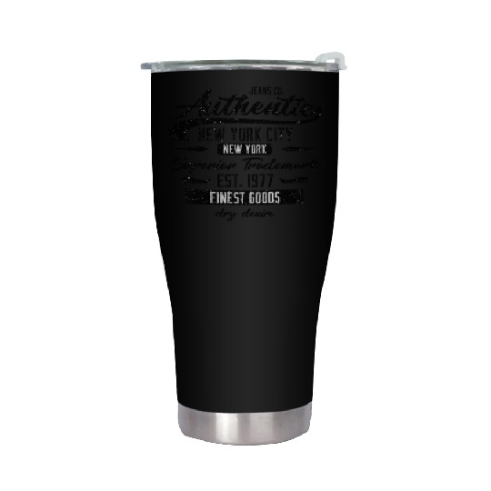 New York City Born In 1977 Vintage Birthday Stainless Steel Tumblers