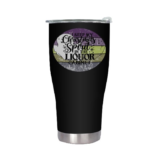 Funny Christmas Spirit Ghosts Sunset Stainless Steel Tumblers