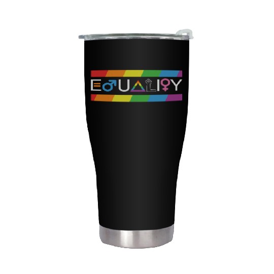 LBGT Flag Gay Pride Human Vintage Rainbow Stainless Steel Tumblers
