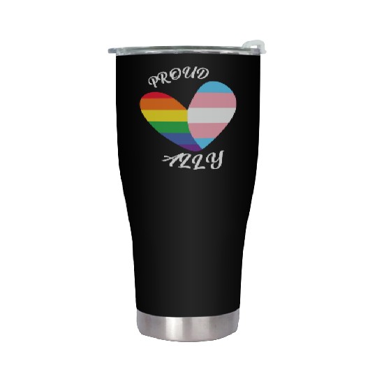 LBGT Flag Gay Pride Human Vintage Rainbow Stainless Steel Tumblers