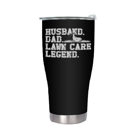 Husband Dad Lawn Care Legend - husband Stainless Steel Tumblers