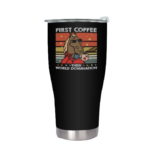 Horse Riding Sunglasses Coffee Stainless Steel Tumblers
