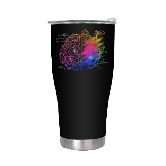 Art Teacher Brain, Math Teacher Stainless Steel Tumblers