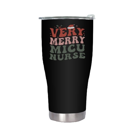 MICU Nurse Christmas Medical ICU Nursing Xmas Gift Stainless Steel Tumblers