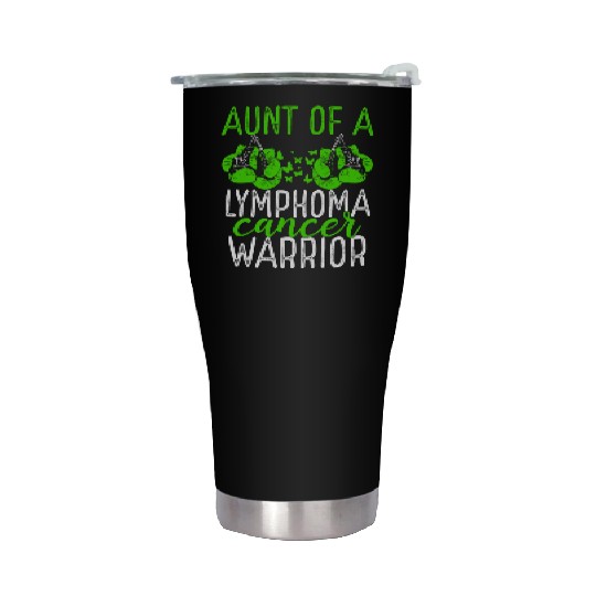 Aunt Lymphoma Cancer Awareness Niece Nephew Stainless Steel Tumblers