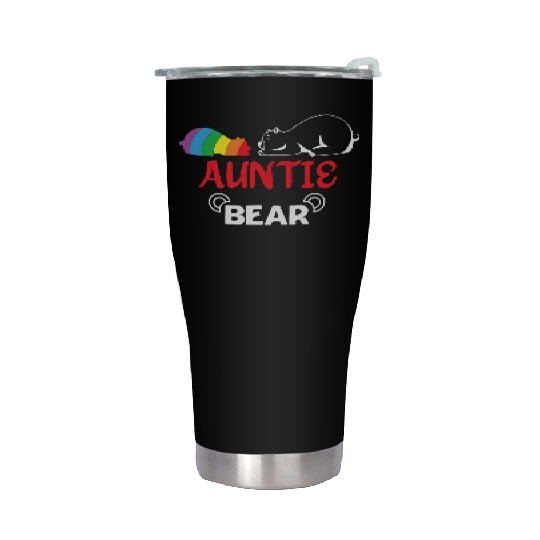 LBGT Flag Gay Pride Human Auntie Bear Stainless Steel Tumblers
