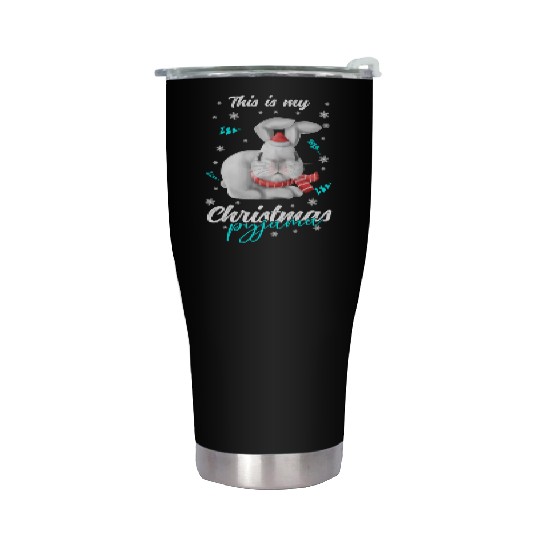 Winter Christmas Pyjama rabbit Stainless Steel Tumblers
