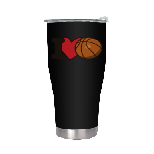 I Love Basketball For Basketball Lover Stainless Steel Tumblers