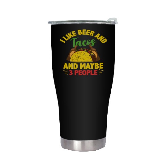 I Like Beer And Tacos Cinco De Mayo Festival Stainless Steel Tumblers