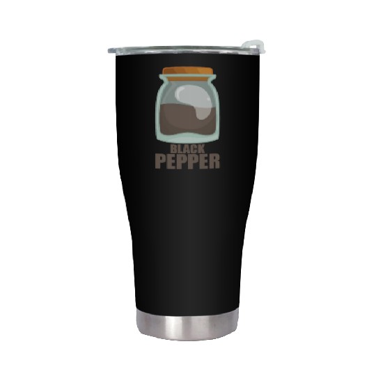 Black Pepper Spice Flavor Food Cooking Stainless Steel Tumblers