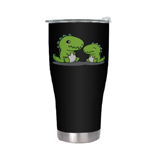 Big Brother Dino Siblings Baby Dinosaur Little Boy Stainless Steel Tumblers