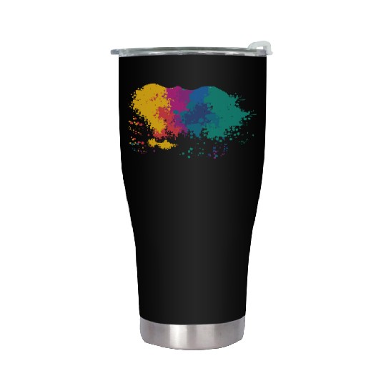 Color blob splash paint painter gift colorful spot Stainless Steel Tumblers